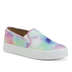 Steve Madden TOSHE Pastel Tie-Dye Canvas Sneakers. Sz. 8.5 Pink Blue Green